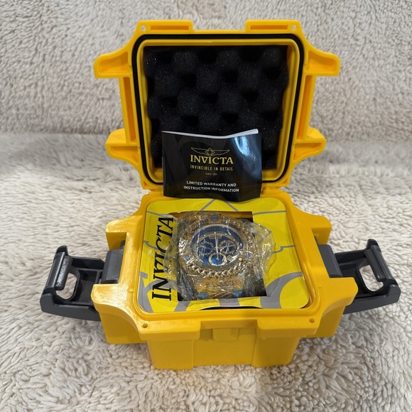 Invicta Bolt Herc Swiss Ronda Z60 Caliber Men's Watch - 54mm, Gold, Blue (39323)